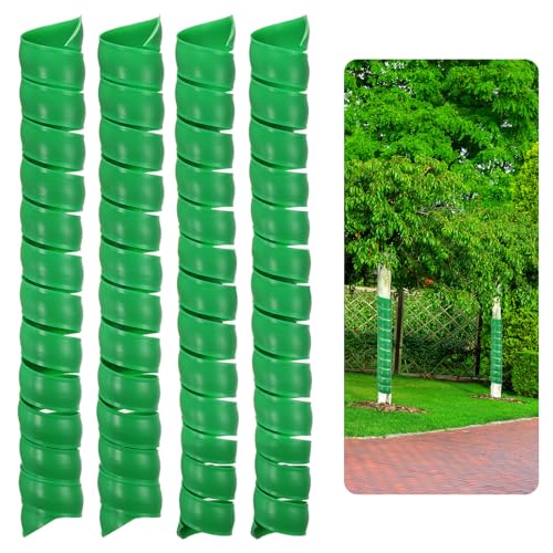 4 Pack Tree Trunk Protector met 2 maten Plastic Boom Wraps te beschermen Bark Spiral Tree Protection Boom Bark Protector Tube Wraps voor Saplings Plants voor