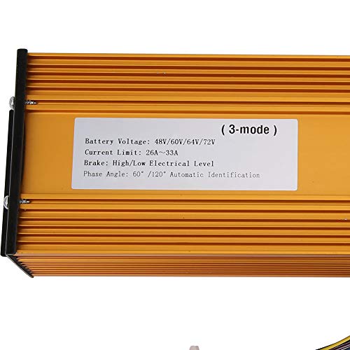 E-Bike Borstelloze Snelheid Motor Controller 12 Tube Drie-Mode Sinusoïde voor elektrische Scooter 48V 60V 64V 72V 1000W-1500W Fietsborstelloze controller Kit 5