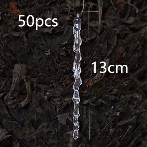 Kerstboom decoraties 50 stuks ijsje hangers, acryl ijsjes, kerstboom decoratie 3