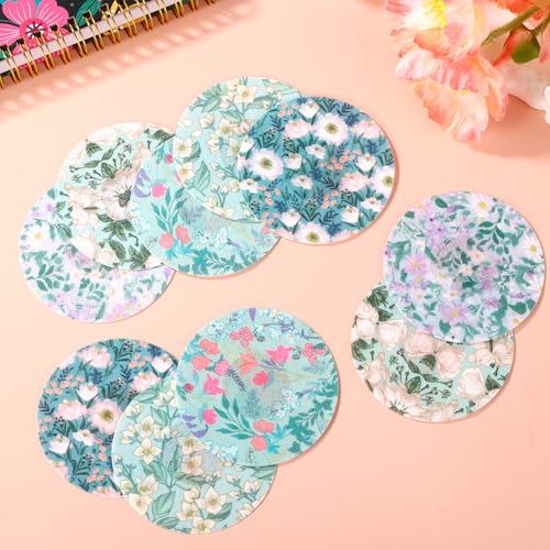 25 Stuks Sensorhoezen voor Libre 2/Libre 3, 5 Stijlen Blauwgroene Bloemen Plakpleins Zweetbestedig Waterdichte Plakstoelen Sensor 3