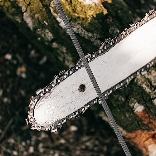 Kettingzaag Kettingverscherper File, Set van 3 Ronde Kettingzaagverscherper File met Plastic Handvat voor kettingzaag, Rood Geel 5