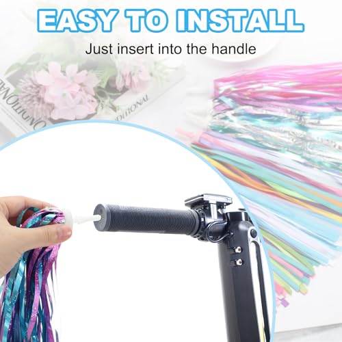 Bike Streamers, Kleurrijke Scooter Handlebar Tassels Handles Libbon Accessoires Decoraties voor meisjes fiets Driewielers, Multicolor 4