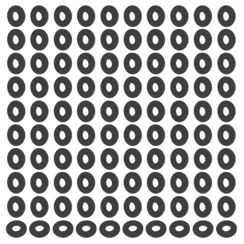 M3 Nylon Platte Afdichtingen, 120 st 3mm ID 8mm OD 1mm Dikke Plastic Afdichtingen Platte Ronde Afdichtingen Afdichtingen Vervanging, Zwart