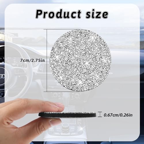 Auto Cup Coaster, 2 stuks Bling Cup houders, Kristal Rhinestone Non-slip schokbestendig Voertuighouders Coasters Drinkbeker Mat Universele Inzet Auto Interieur Accessoires voor