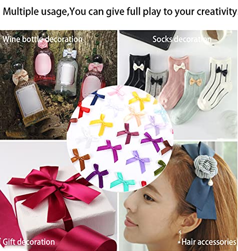 Cadeau strikjes, kleine satijnen strikjes, decoratieve strikjes voor bruiloft, Kerstmis, feest, verjaardag, cadeau, scrapbooking, suiker zakken, doopsel, scatter decoratie, DIY, naaien 3