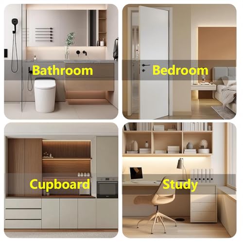 Verpakking van 2 inbouwdeurscharnieren, 101mm roestvrijstalen scharnieren met schroeven, geen geluid, gevouwen deurscharnieren voor deuren, kasten, meubels 5