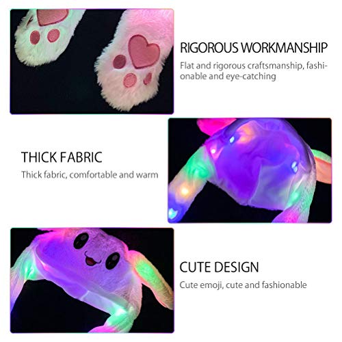 HAOXU Konijntje hoed met bewegende oren, schattige hoed met bewegende oren bewegende springende konijn hoed voor kinderen meisjes vrouwen jongen mannen 4