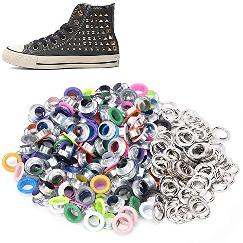 200st Metalen Oogjes, Kleurrijke Iron Eyelet Grommet met Wasmachine voor DIY Bag Schoenen Decoratie [8mm] 5