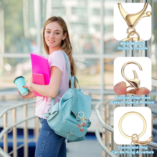 Butterfly Charm, Enamel Keychain Leuke vlinder hanger sleutelhanger tas accessoires Auto Ring Hanger voor Handbag Keys, Blauw 3