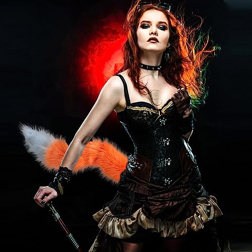 Fox staart Cosplay Simulated Fox staart pluche grote synthetische bont staart tape up dier kostuum Cosplay Fox staart kostuum voor kinderen Volwassenen 5