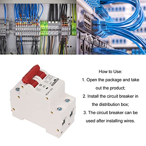 DZ47S-63Z-2P, 1000V 40A, DC Solar Power Disconnect Switch met DIN Rail, Circuit Breaker 2P DC 1000V MCB 40A Circuit Breaker 6 kA schakelcapaciteit voor thuis 4