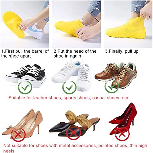 Waterdichte siliconen overschoenen, antislip, herbruikbaar, wasbaar, geschikt voor regendagen, sneeuw 3