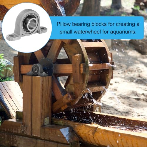 Kussenblok lager 5/8 Inch / 17mm Diameter, 2 stuks Flange Pads Gemonteerde Zomer Zinklegering Staal kogellagers 5