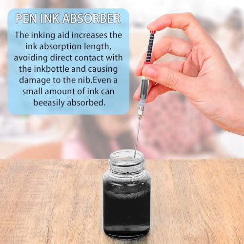 Verpakking van 6 fontein Pen, inktspray Refill, 3,4mm Drill Diameter, fontein Pen, Converter, inkt fontein Pen, Blunt naald Tip spuit voor fontein Pen 5