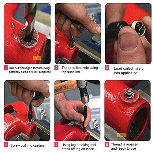 M7 Kit M7 X 1.0mm draad Reparatie Metaal 25 st M7 draad Reparatie Insert Kit met Transparante Kunststof Doos voor Verwerking Machines 3