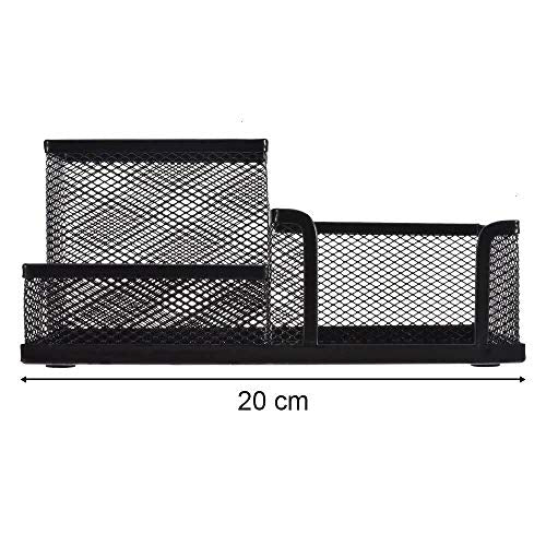 Zwarte Mesh Pen en Pothouder, 1PC Multifunctionele Bureau Organisators Stijlvolle en handige Accessoires Pen Pot Opslag van Pen,Notebook,Mobiele telefoon