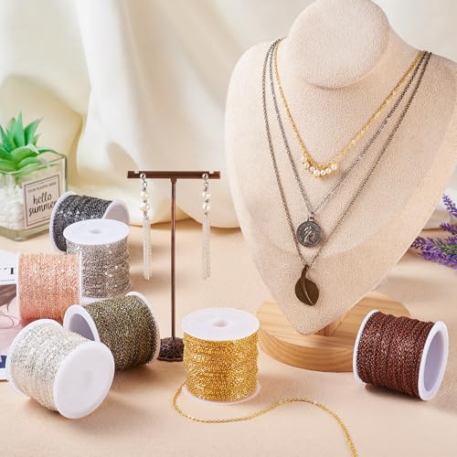 10 Meter Flat sieraden ketting 2mm messing gecoate ijzeren extender sieraden ketting Gunmetal Flat Oval Link Kettingen Bulk Kettingen voor ambachten levering DIY ketting sieraden maken