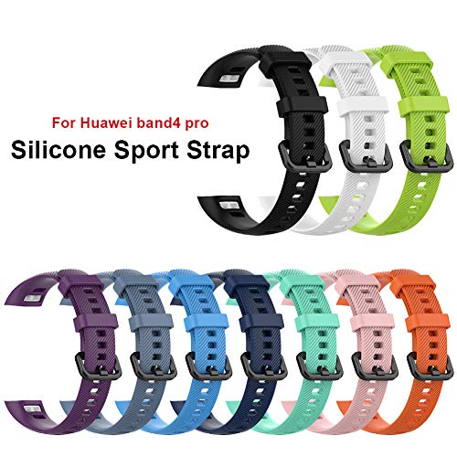 Silicone Soft Silicone Polsband Vervanging horlogeband armband voor Band 3 Pro en Band 4 Pro (White) 5