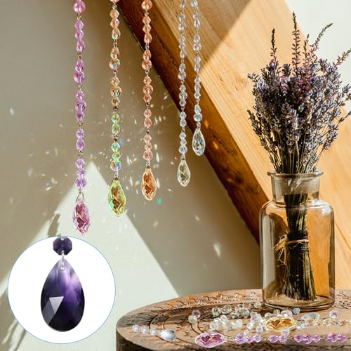 Teardrop Crystal Chandelier Hangers Kralen, 10st 145mm Lengte 38mm Kroonluchter Prisma's Onderdelen Ornamenten Hangen Kralen voor DIY Kunst Ambachten Decoratie 5