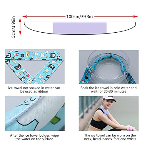 Verpakking van 8 Cooling Sjaal Wraps Zomer Koeling Sjaal Hoofdband Cooling Neck Wrap Headband Keep Cool for Men Women Outdoor Activiteiten 3