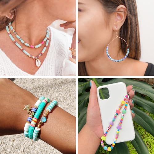 10 Strands 6mm Polymer klei kralen schijf Heishi kralen platte ronde klei spacer kralen voor sieraden maken ketting armbanden oorbellen 5