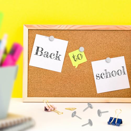 100 st. Zware duim nagels, platte Legering Thumbtacks Meubilair Nagels Decoratieve Nagels voor Hout Stof Meubilair Stof Home Office DIY Projecten(Zilver) 4