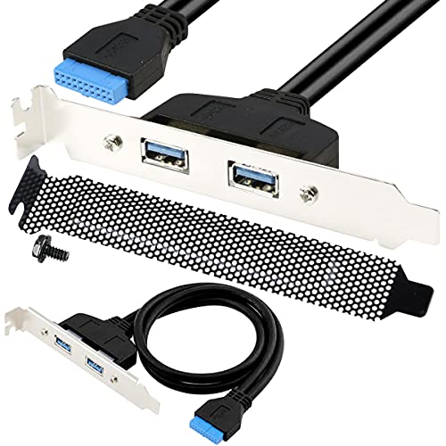 Dubbele USB 3.0 Vrouwelijke Back Panel naar 20 Pin Header, USB naar USB 20 Pin met 2 Port PCI Bracket voor Moederbord USB Breidt uit naar de achterkant van computercase