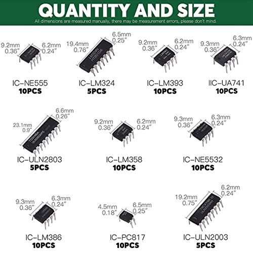 85 stuks IC Assortiment Kit 10 Kinds Geïntegreerde Circuit Chip IC Chips Inclusief NE555 LM324 LM393 UA741 ULN2803 LM358 LM386 NE5532 ULN2003 PC817 3