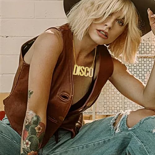 Mannen gouden ketting gouden ketting hip hop rapper gouden ketting hip hop kostuum ketting gouden ketens mannen retro 70s 80s 90s carnaval kostuum accessoires voor Thanksgiving, goud 3