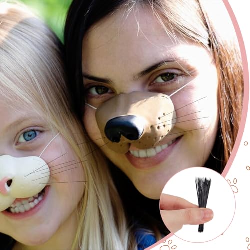 500st Dier Whiskers voor ambachten Naald Villing, 6,3-8,6 cm lang, zwart Simulated Animal Whiskers Plastic Craft Animals Barden voor Kat, Muis, Konijn, Poppen 5