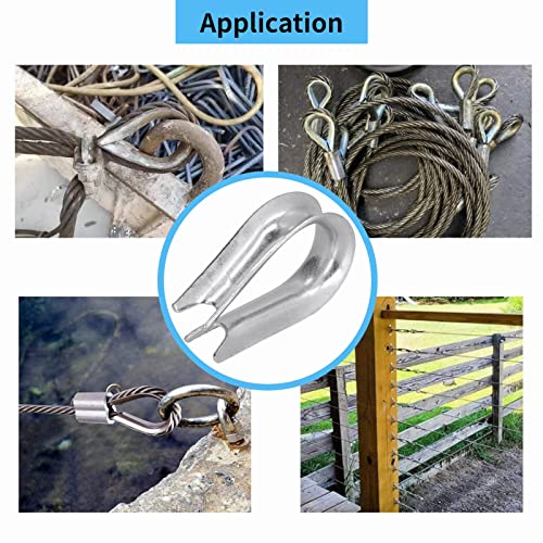 50 st. Draad touwvilt draad touw Clips Roestvrij staal Kabel Rigging Tools voor de scheepsbouw; (M2(2mm)) 4