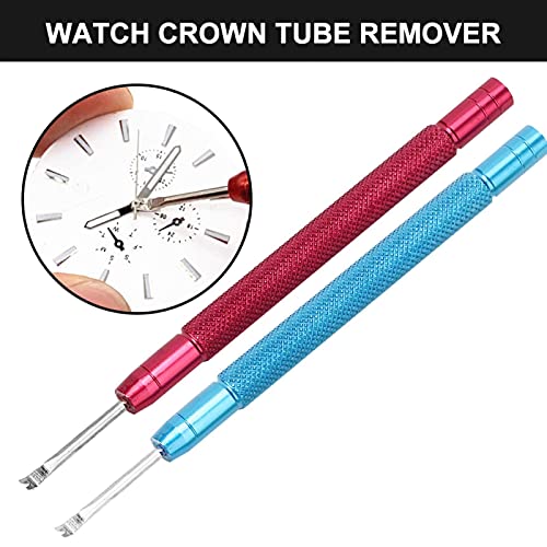 Valentijnsdag PresentWatch Handen Removal Tool, Professionele gereedschappen Waterdicht tillen Verwijderen 2 stuks horloge naaldlever, (rood + blauw) voor Wacth Reparatie horlogemakers 5