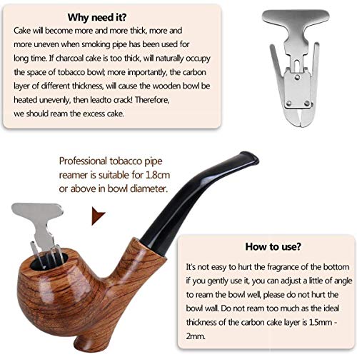 Houten tabakspijpset, 8-in-1 tabakspijp, handgemaakte klassieke fijne houten pijp voor beginners en gevorderden 4