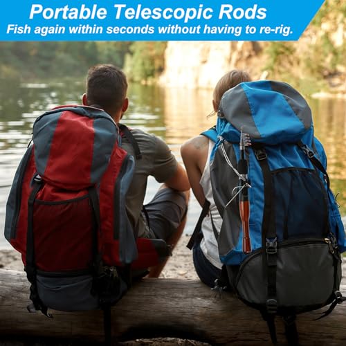 Telescopische Rod, Fiberglass Portable Rod, Vouwvistuig voor reizen, Zoutwater Zoetwater 5