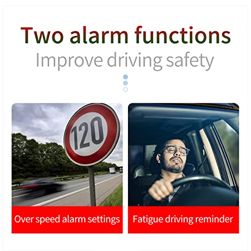 3 Inch Auto HUD Display, Auto Dashboard GPS-snelheidsmeter Kompas schakelen Overspeed Alarm MPH Snelheid vermoeidheid rijden alert reismeter voor de meeste auto's 5