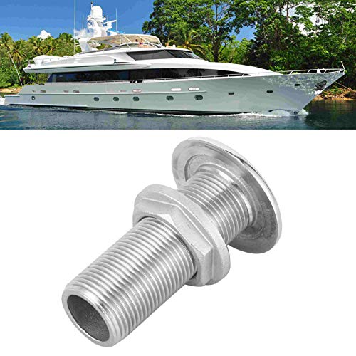Marine Thru Hull Fitting Connector 3/4" 316 Roestvrij staal Water Drain Outlet Universele Sanitair Valve Fitting voor boten, jachten, Marine 5