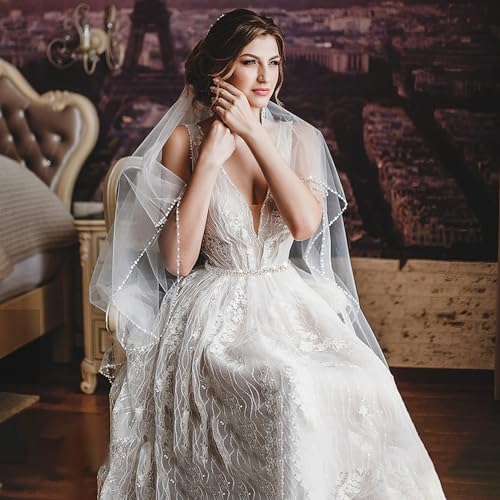 Handgemaakte Rijnsteen Bruidsgordel - Crystal bruiloft decoratie met linten voor bruidsjurken, wit, M, wit, M 4