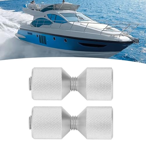 2st Premium Flange Uitlijning Pins, 1 1/8" Geanodiseerd A um Double Hole Pin Set voor 0,5 tot 14" 150LB Flanges (Zilver)