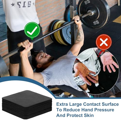 10 stuks gewicht tillen Grip Pads Professionele Neopreen Grip Pads krachtspoor, Non-slip Black Fitness Grip Pads, comfortabel stabiel, voor Bodybuilding, Fitness, Bescherming en Maximale Grip 4