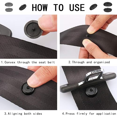 10 paar veiligheidsgordel Stopknopen, Universele Fit Seat Belt Stopper Set Non-Slip Buckle Praktische Seat Belt Holder Buckle Buttons Plastic Seat Belt Buckle Stop Button No 4