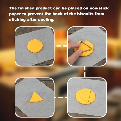 6 st. Roestvrij staal Cookie vormen Set, Koreaans Suiker Snoep maken Kitcirkel Umbrella ster driehoek vormen met non-stick papier bakken hulpmiddelen voor Party Home DIY desserts cakes Treats 5