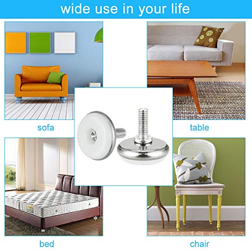 Meubilair Benen, 30 stuks, verstelbaar Meubilair Benen, M6 x 30 mm, Afstelschroeven, Meubilair Benen, Rond, Leveling Benen, Hoogte verstelbare Schroef Benen, Basis Benen voor Meubilair 5