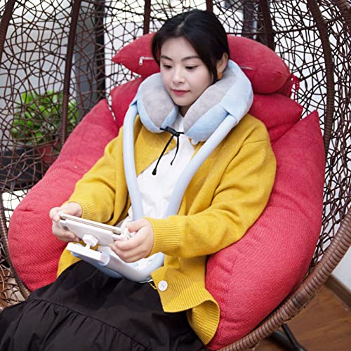 U Gevormde kussen met telefoonhouder Travel Neck Pillow Phone Holder Leeskussen met geïntegreerde telefoonhouder voor het reisbureau (Uniform Size) 5