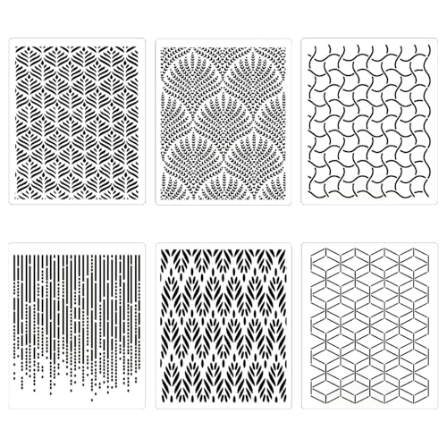 6 stuks Cake Decoratie Sjablonen, Holle Lace Design Embossing mallen Herbruikbare Cake Decoratie Boterroom Bloemen Cake Stencils Cake Relief Sjablonen voor Verjaardag, Bruiloft, Partij