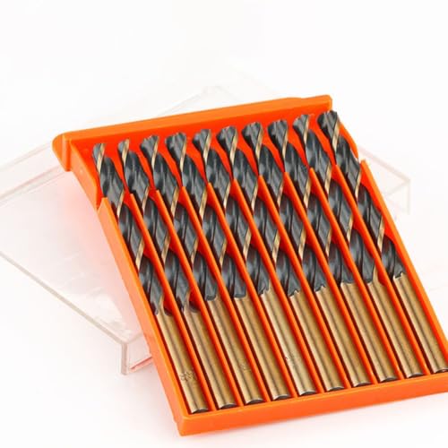 10 x 4 mm (0,157 inch) boorbit met zwarte silica coating en verguld titanium, hoge snelheid stalen spiraalboor (HSS) M2