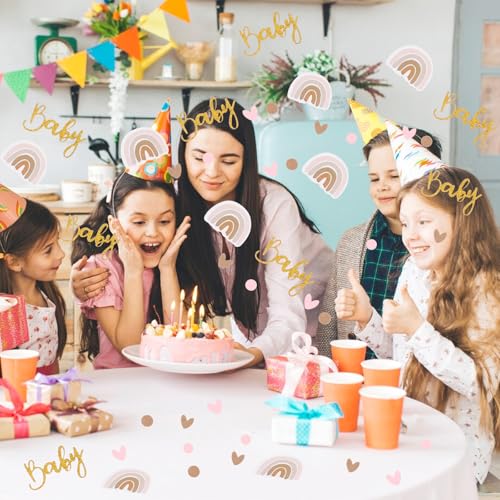 Confetti Baby Douche Confetti 120 Pieces Glitter Confetti Tafel Scattering Decoratie Gold Champagne Rainbow Confetti Baby Geslacht Disclosure IJs Thema Verjaardag Party Decoratie