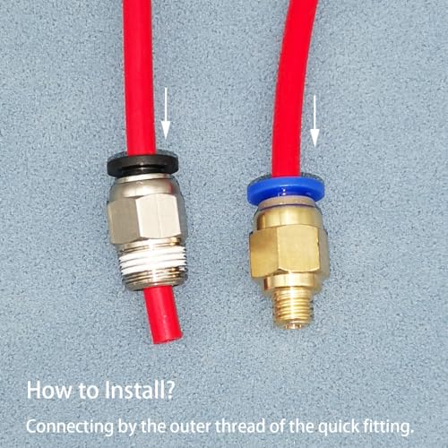 Supply Tube, Red PTFE Teflon Slang (8m, 2mm ID x 4mm Buitendiameter) + Blue PTFE slang Cutter for Creality Ender 3/Pro Ender 5 CR-10/10S 1.75 MILITAIRE 3D Printer 4