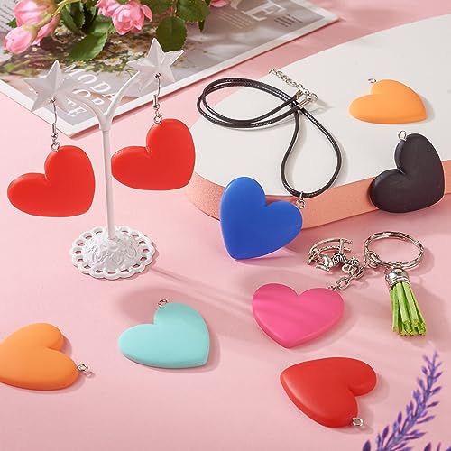 Hart moeder van parel kralen handgemaakte Lampwork Glas liefde hart kralen voor DIY Craft Earirng armband ketting sieraden maken, hars, hars