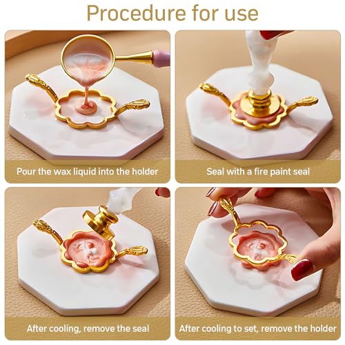 Verpakking van 3 Wax Seal vormen, Seal Wax Vorm Stamp Set metaal, Wax Seal vormen voor bruiloft, Gift Wrapping, Envelop, Uitnodigingskaarten, Bruiloft Uitnodigingen (A) 3