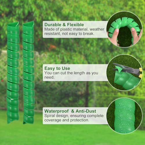 4 Pack Tree Trunk Protector met 2 maten Plastic Boom Wraps te beschermen Bark Spiral Tree Protection Boom Bark Protector Tube Wraps voor Saplings Plants voor 3
